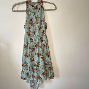 Anthropologie open back floral dress cottagecore